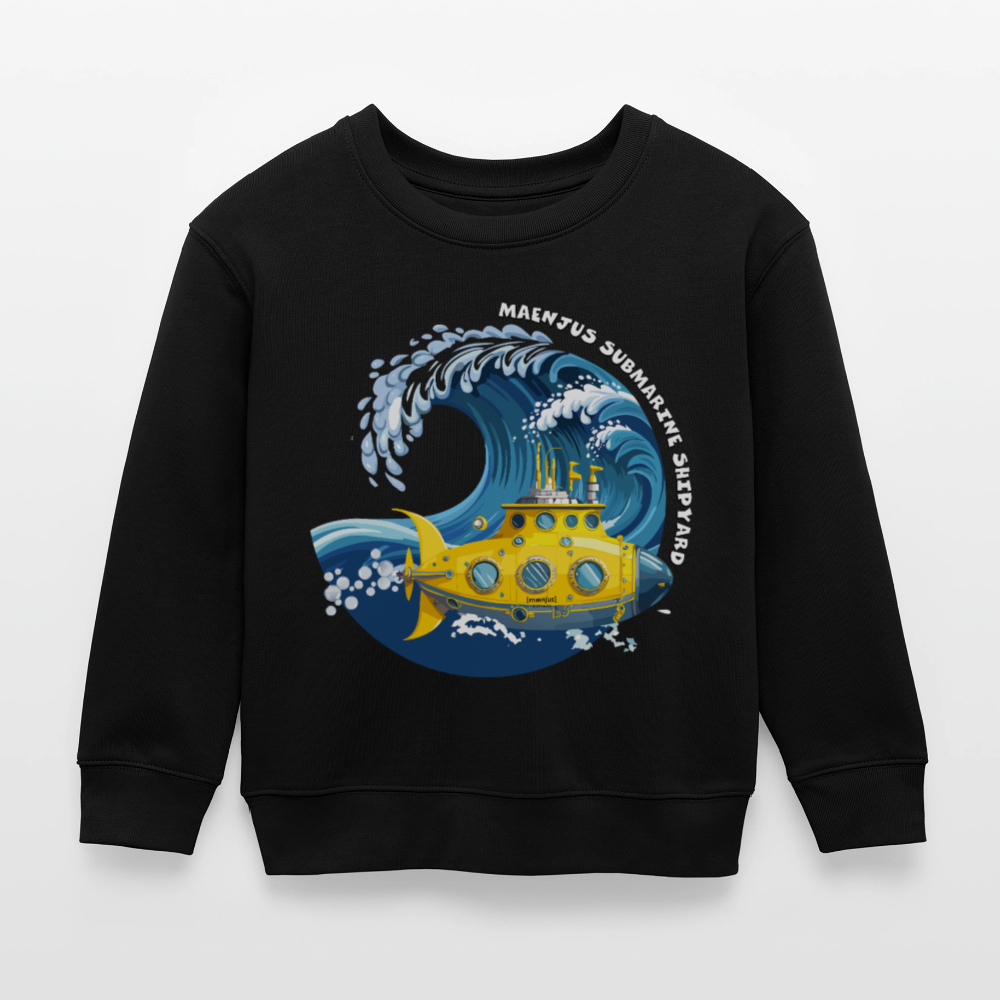 MNJS KIDS Mini Changer Bio Sweatshirt mit SUBMARINE SHIPYARD PRINT - Schwarz