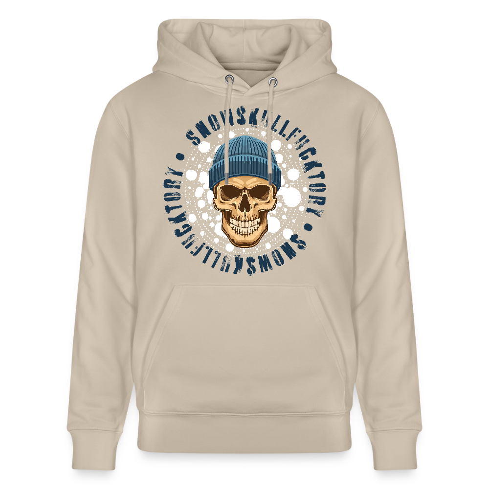 Unisex Hoodie mit SNOWSKULL PRINT - Beige