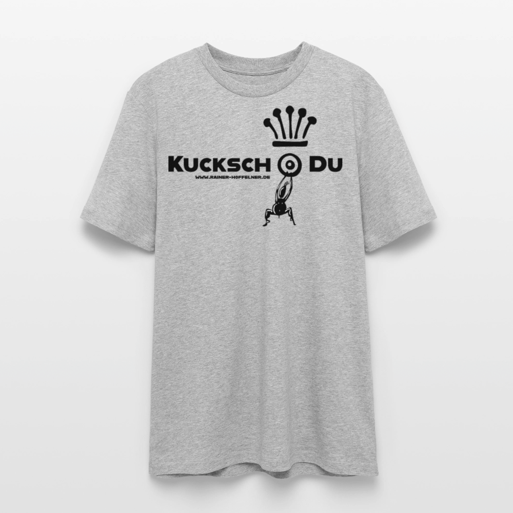 Unisex Bio-T-Shirt mit KUCKSCH DU PRINT - Grau meliert