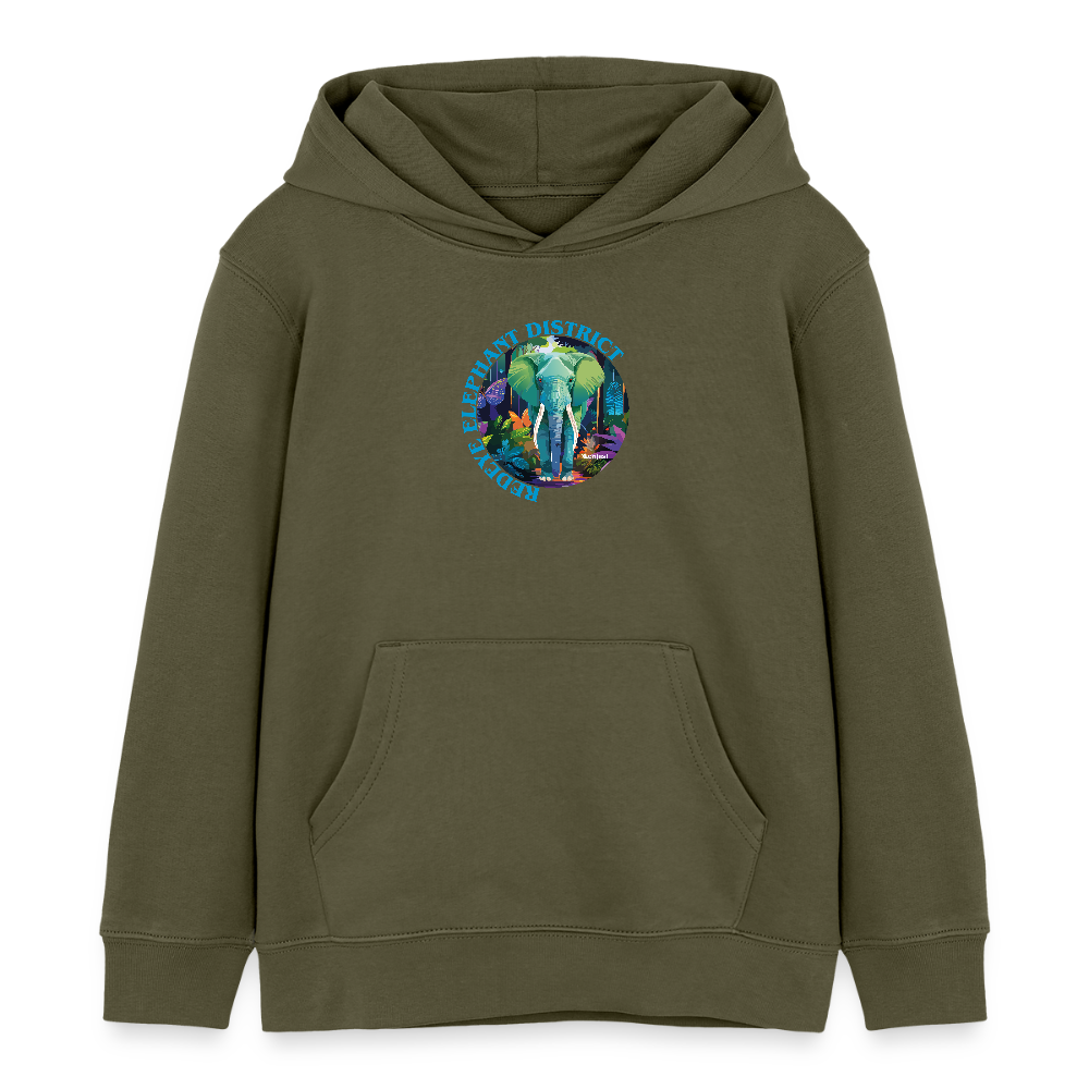MNJS KIDS Bio-Hoodie mit REDEYE ELEPHANT DISTRICT PRINT - Khaki