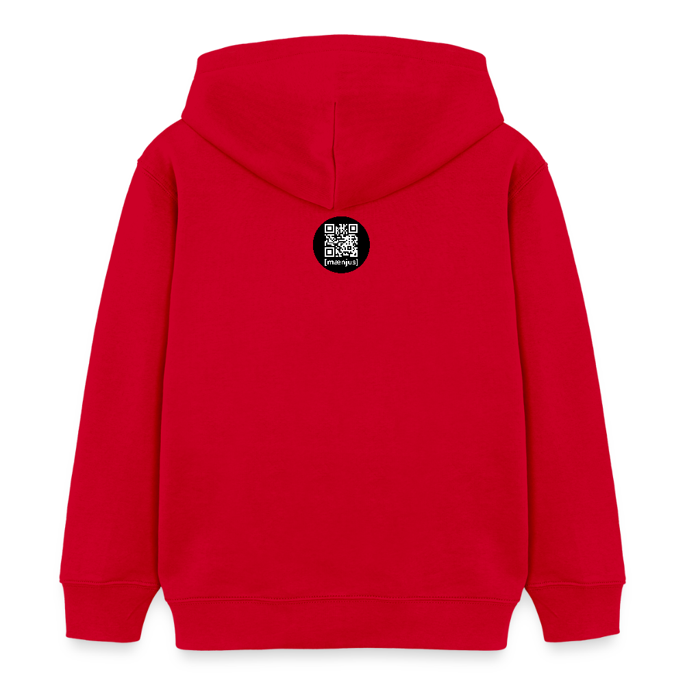 MNJS KIDS Bio-Hoodie mit DEEP FOREST GREEN TIGERRABBIT PRINT - Rot