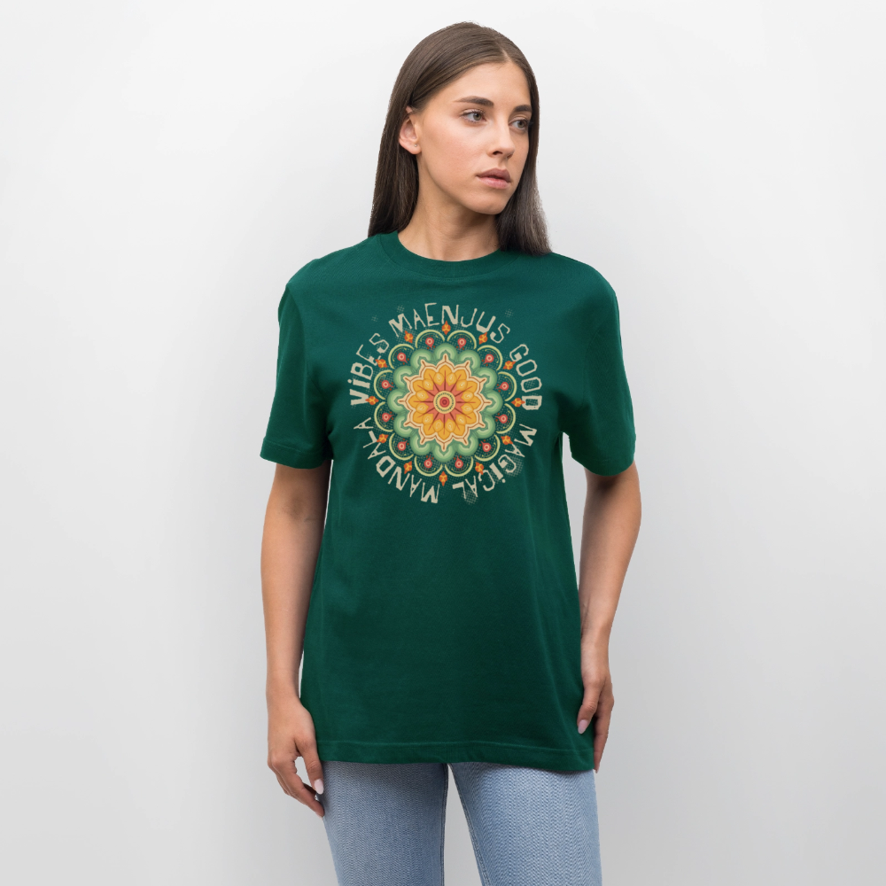 Unisex Bio-T-Shirt mit MANDALA VIBES PRINT - Forest