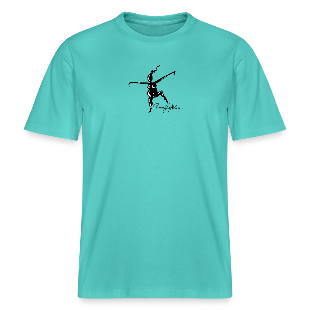 Unisex Bio-T-Shirt mit TUSCHEWEIBCHEN PRINT - Poolblau