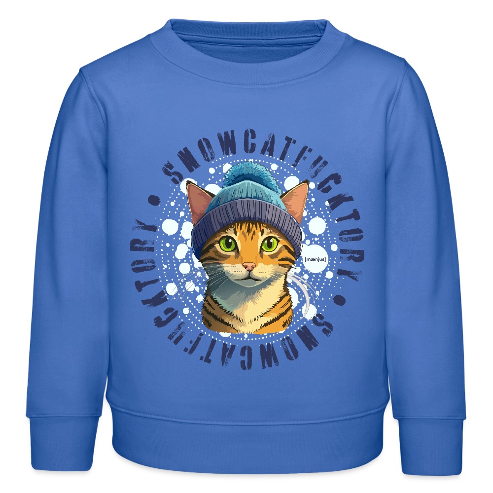 MNJS KIDS Mini Changer Bio Sweatshirt mit SNOWCATFUCKTORY PRINT - carolina Blue