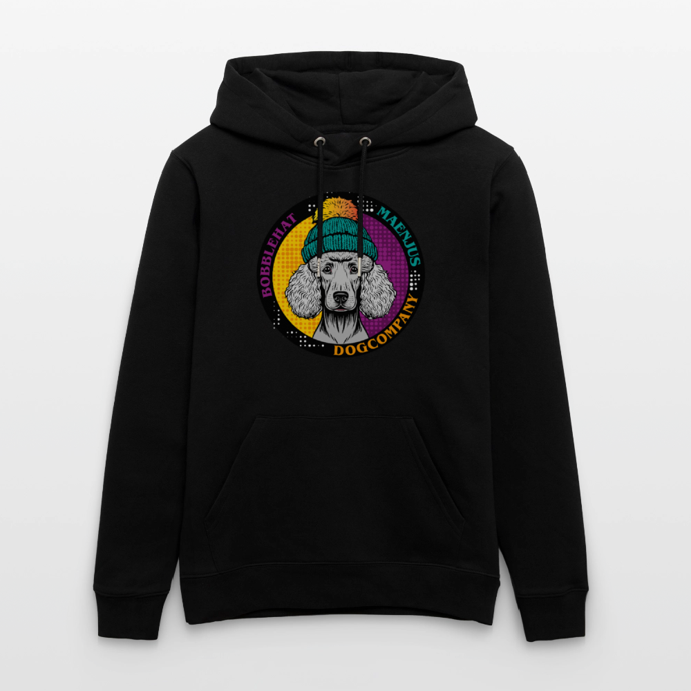 SUnisex Bio-Hoodie mit BOBBLEHAT DOGCOMPANY PRINT - Schwarz