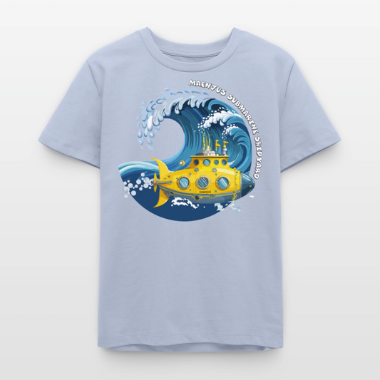 MNJS TEENS Bio T-Shirt mit SUBMARINE SHIPYARD PRINT - Lavendel-Violett