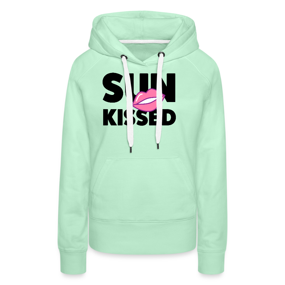 Frauen Premium Hoodie mit SUN KISSED PRINT - helles Mintgrün