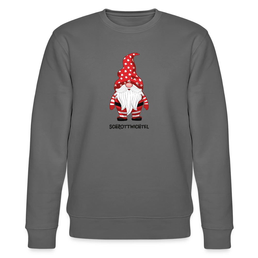 Unisex Bio-Sweatshirt mit SCHROTTWICHTEL PRINT - Anthrazit