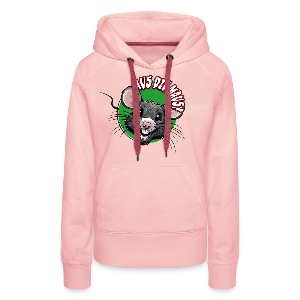 Frauen Premium Hoodie mit AUS DIE MAUS PRINT - Kristallrosa