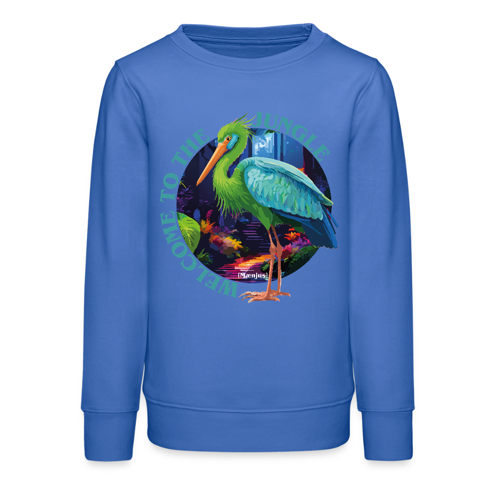 MNJS TEENS Bio Sweatshirt mit WELCOME TO THE JUNGLE PRINT - carolina Blue