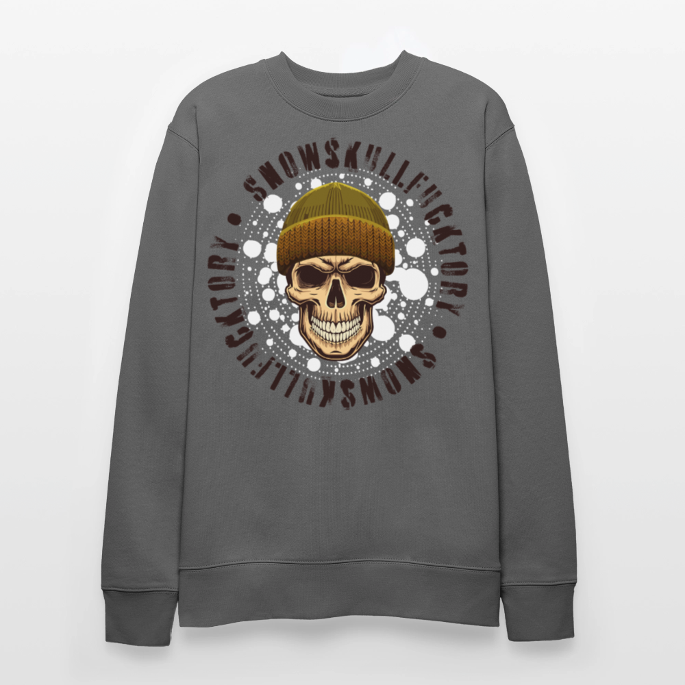 Unisex Bio-Sweatshirt mit SNOWSKULL PRINT - Anthrazit