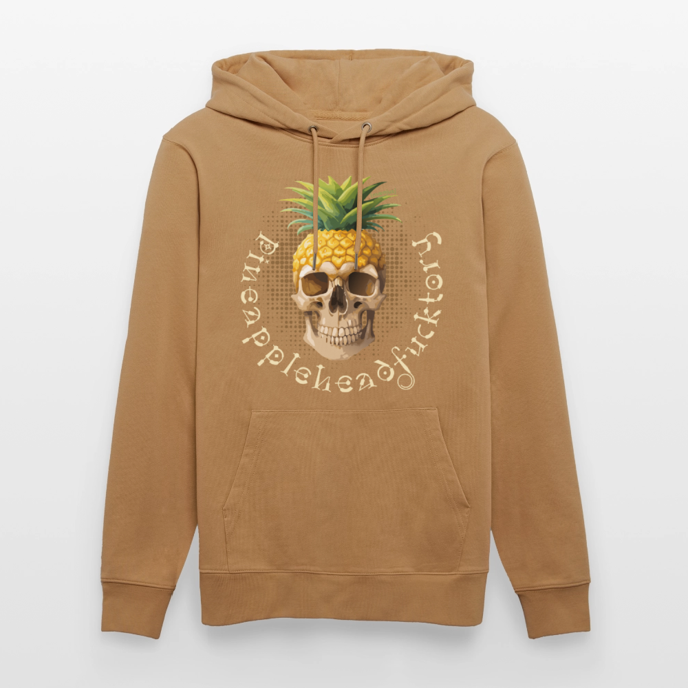 Unisex Hoodie mit PINEAPPLE SKULL PRINT - Karamell 