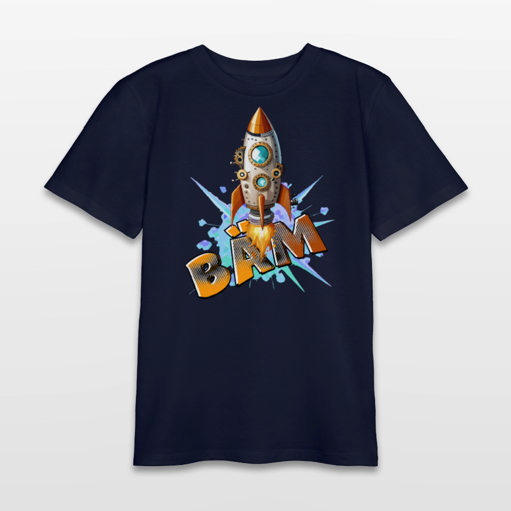 MNJS TEENS Bio T-Shirt mit BÄM PRINT - Navy