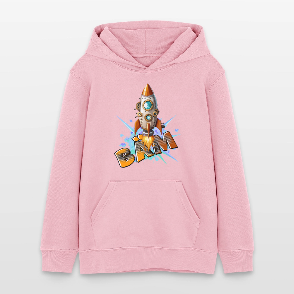 MNJS TEENS Bio-Hoodie mit BÄM PRINT - Hellrosa