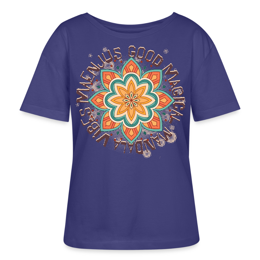 Rundhals Frauen Bio-T-Shirt mit Mandala Vibes PRINT - Dämmerung