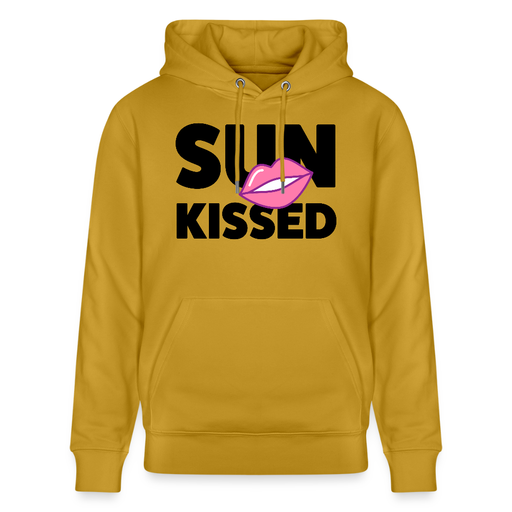 Unisex Hoodie mit SUN KISSED PRINT - Ocker