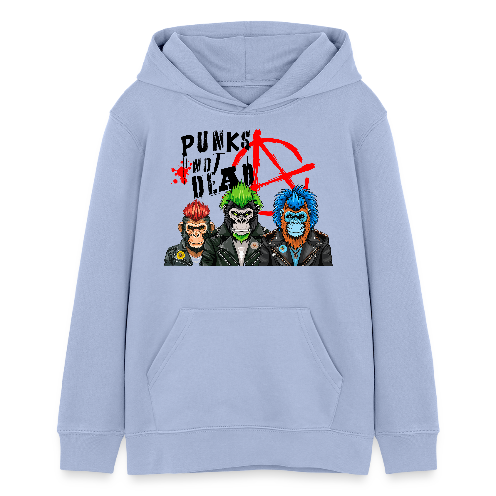MNJS TEENS Bio-Hoodie mit PUNKS NOT DEAD PRINT - Sky