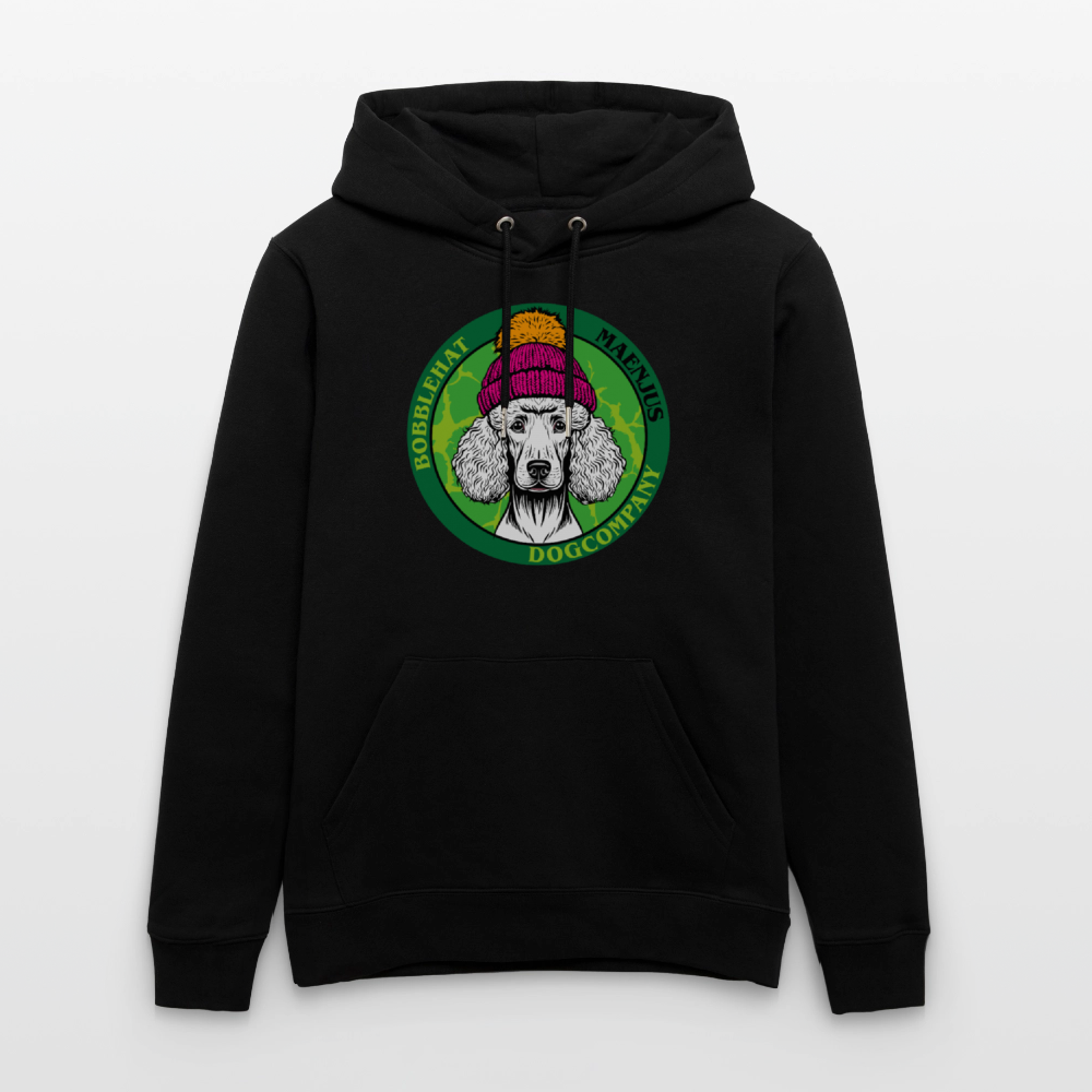 SUnisex Bio-Hoodie mit BOBBLEHAT DOGCOMPANY PRINT - Schwarz