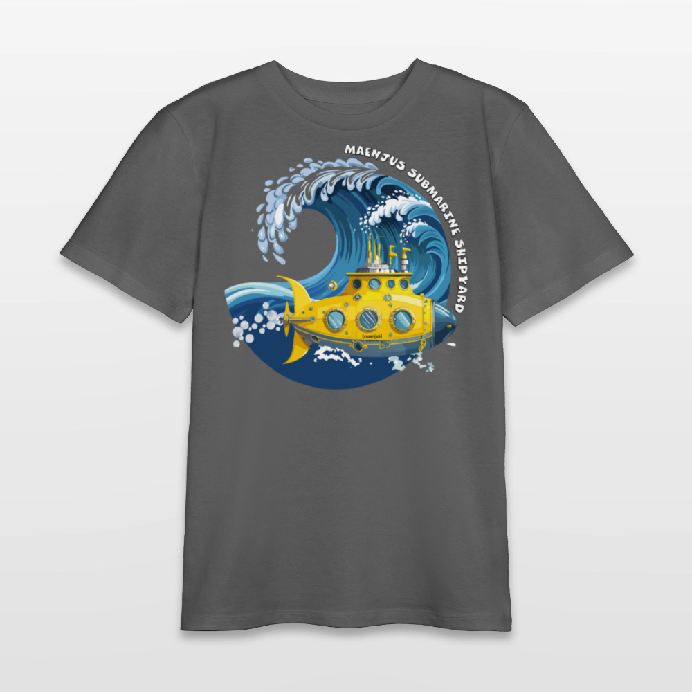 MNJS TEENS Bio T-Shirt mit SUBMARINE SHIPYARD PRINT - Anthrazit