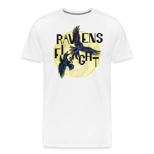 Männer Premium T-Shirt mit RAVENS FIGHT PRINT - Weiß