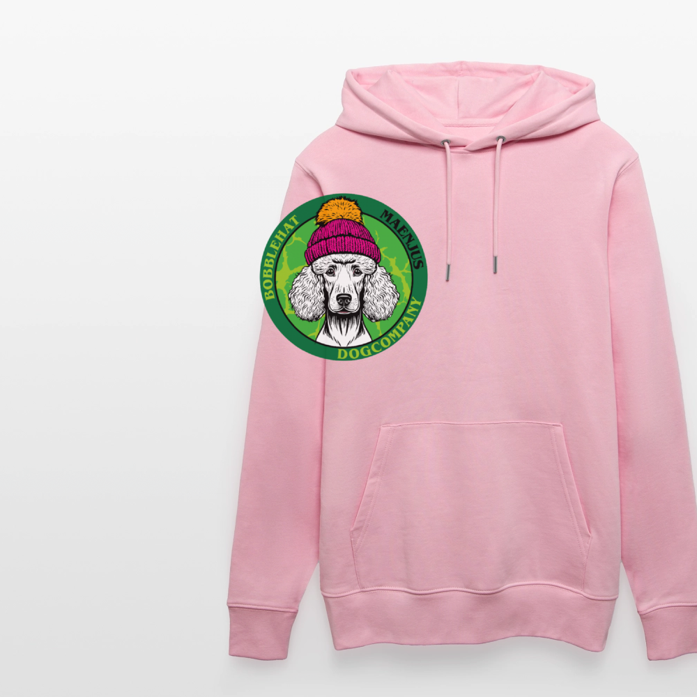 SUnisex Bio-Hoodie mit BOBBLEHAT DOGCOMPANY PRINT - Hellrosa