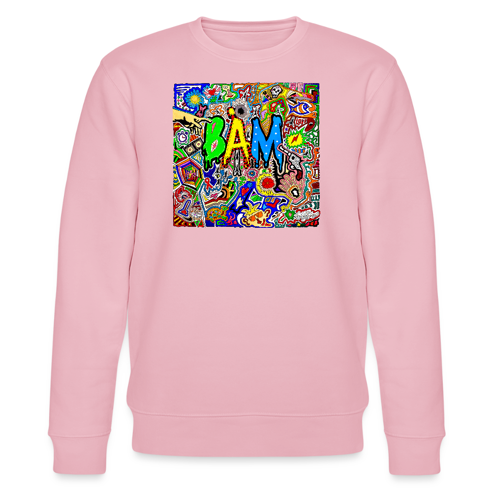 Unisex Bio-Sweatshirt mit BÄM PRINT - Hellrosa