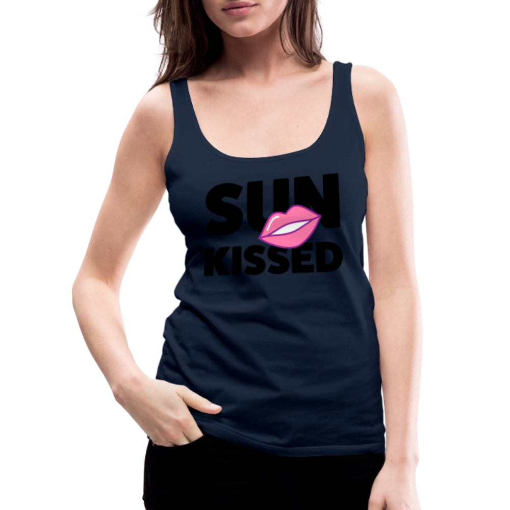 Frauen Premium Tank Top mit SUN KISSED PRINT - Navy