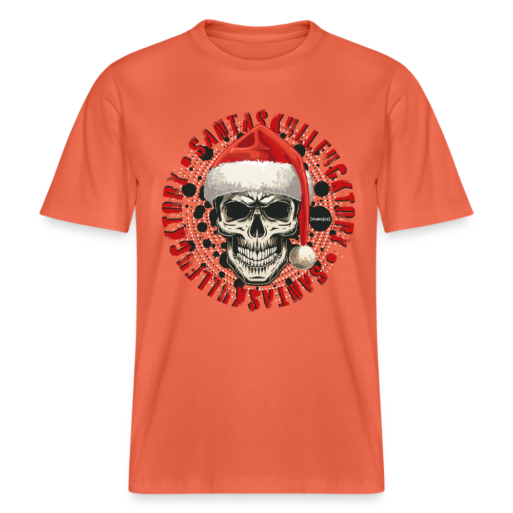 Unisex Bio-T-Shirt mit SANTASKULL FUCKTORY PRINT - Hellrot