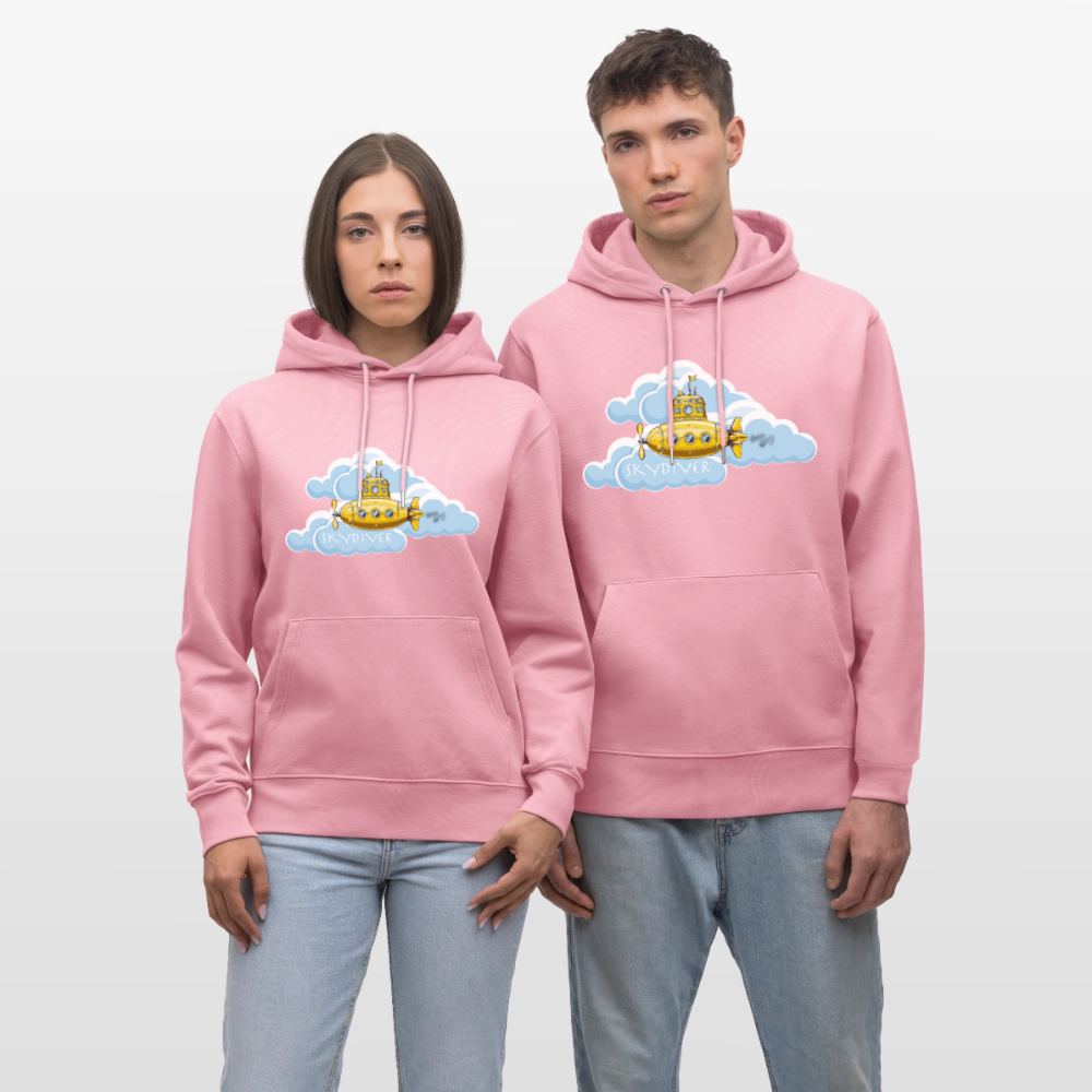 Unisex Bio-Hoodie mit SKYDIVER PRINT - Lila Traum