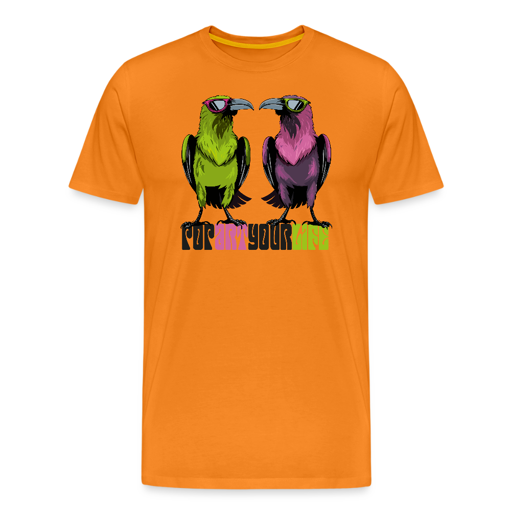 Männer Premium T-Shirt mit POPART YOUR LIFE PRINT - Orange