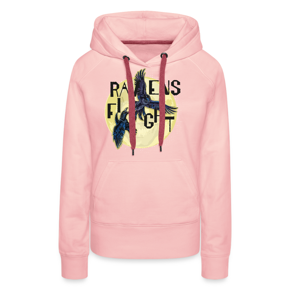 Frauen Premium Hoodie mit RAVENS FIGHT PRINT - Kristallrosa