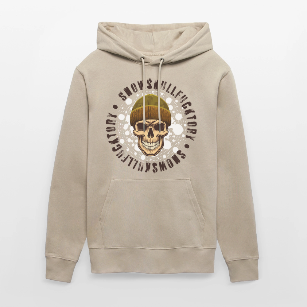 Unisex Hoodie mit SNOWSKULL PRINT - Beige