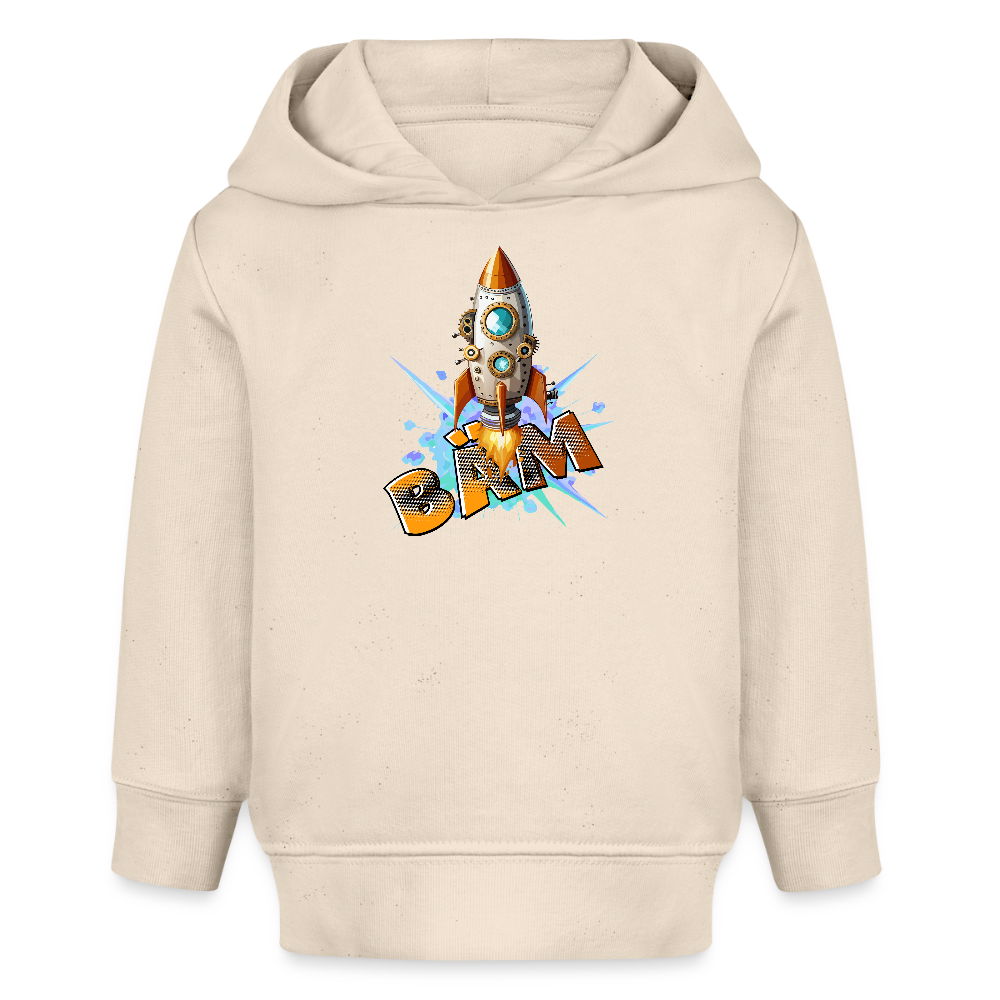 MNJS KIDS Bio Hoodie mit BÄM PRINT - Weißgrau