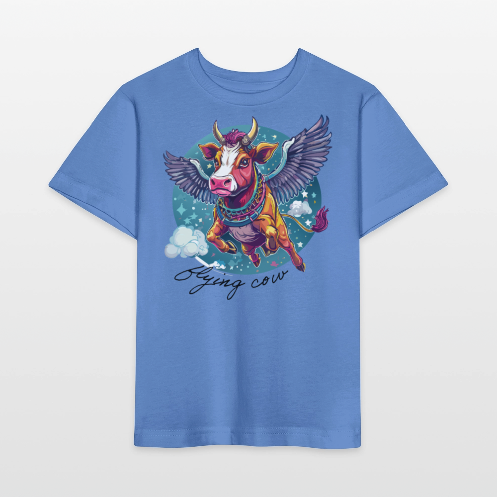 MNJS KIDS Bio T-Shirt mit FLYING COW PRINT - Blau
