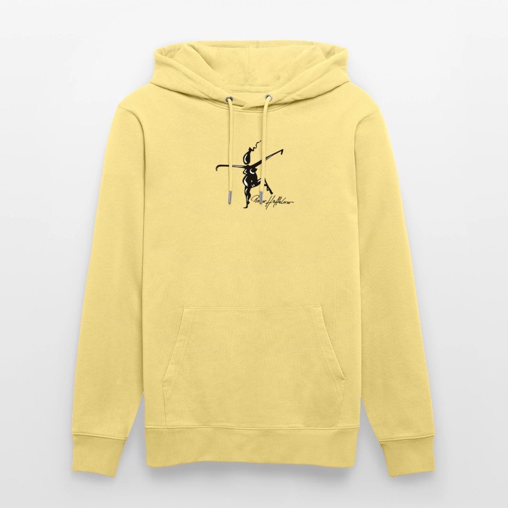 Unisex Bio-Hoodie mit TUSCHEWEIBCHEN PRINT - Gelb Viva 