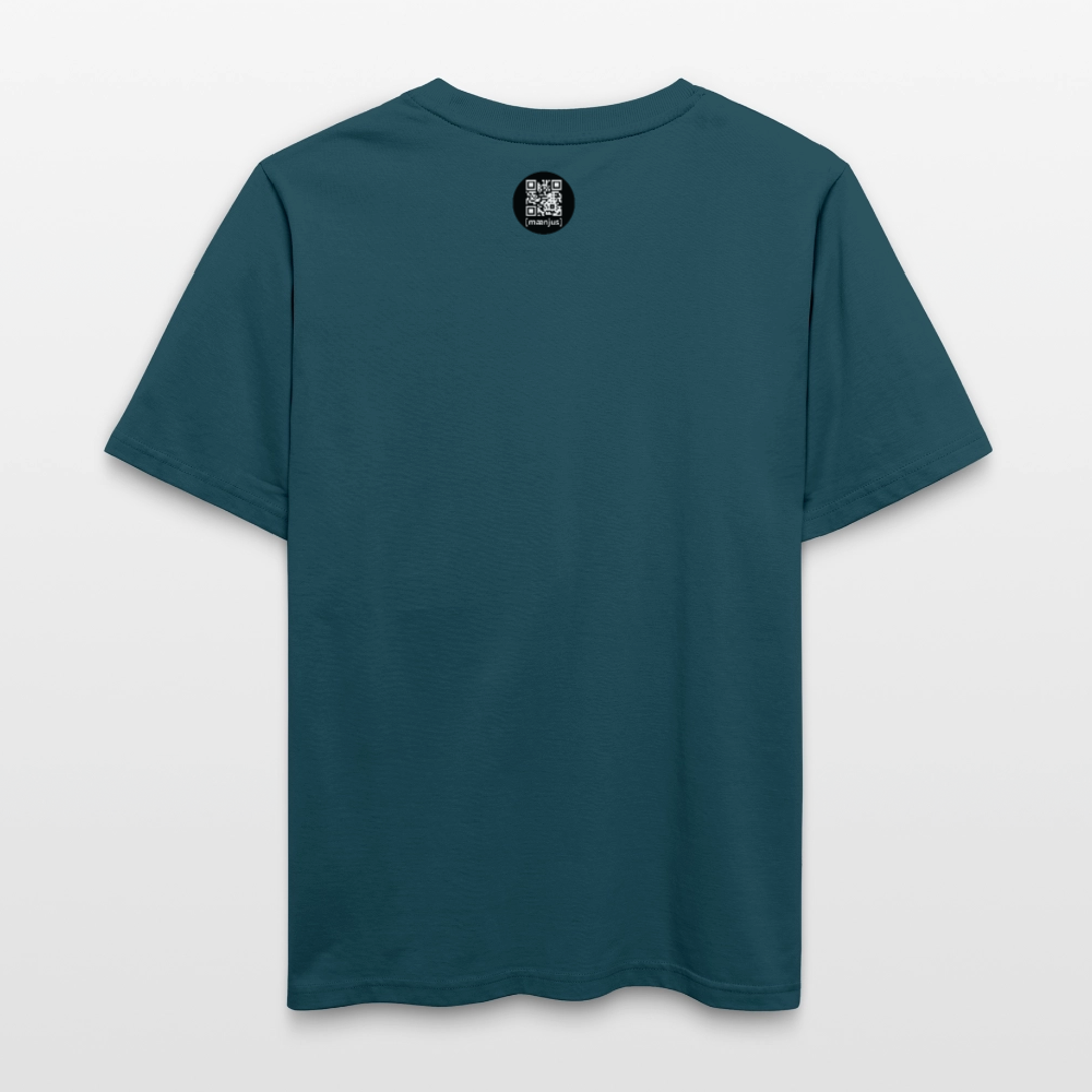 Unisex Bio-T-Shirt mit KEEP CALM PRINT - Dunkles Petrol