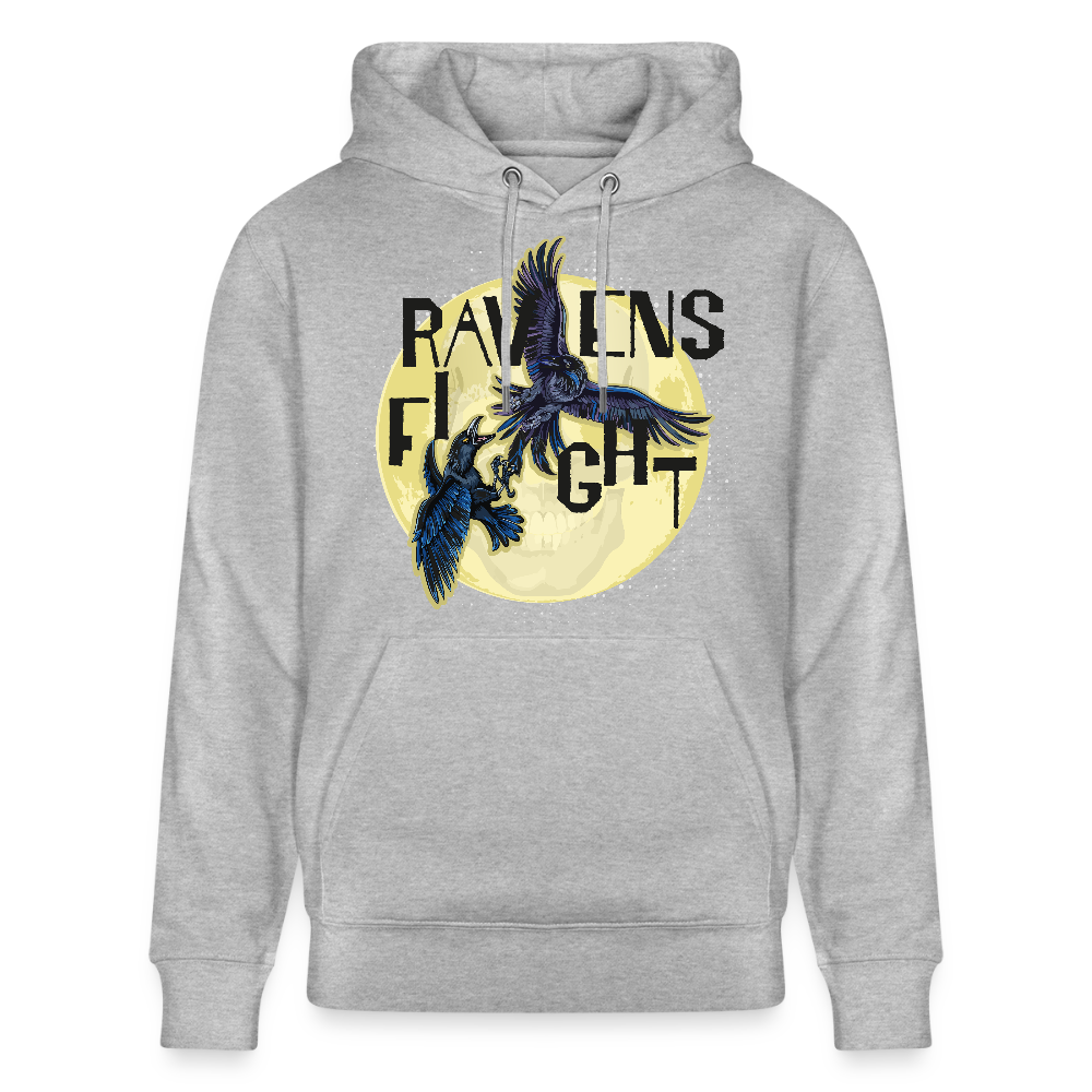 Unisex Hoodie mit RAVENS FIGHT PRINT - Grau meliert