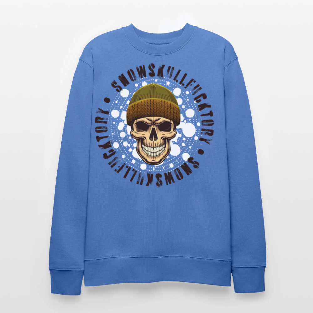 Unisex Bio-Sweatshirt mit SNOWSKULL PRINT - Blau
