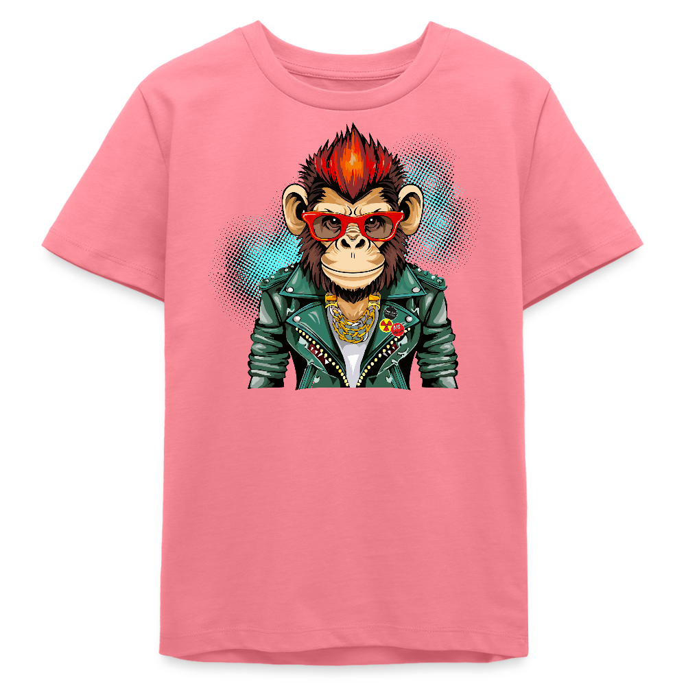 MNJS TEENS Bio T-Shirt mit MONKEY PRINT - Pink 
