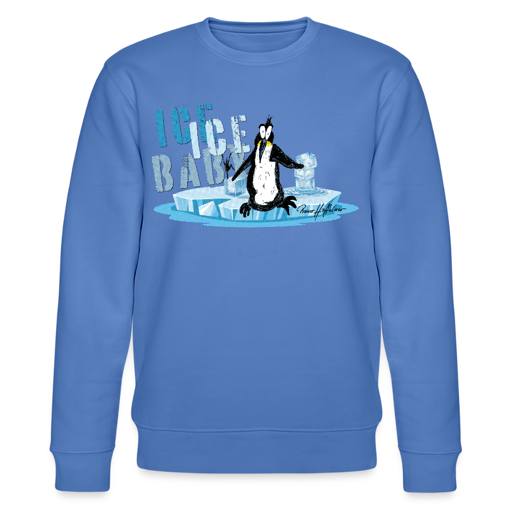 Unisex Bio-Sweatshirt mit ICE ICE BABY PRINT - Blau
