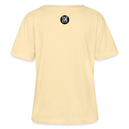 Frauen T-Shirt mit FEUERHERZ ORANGE PRINT - Creme