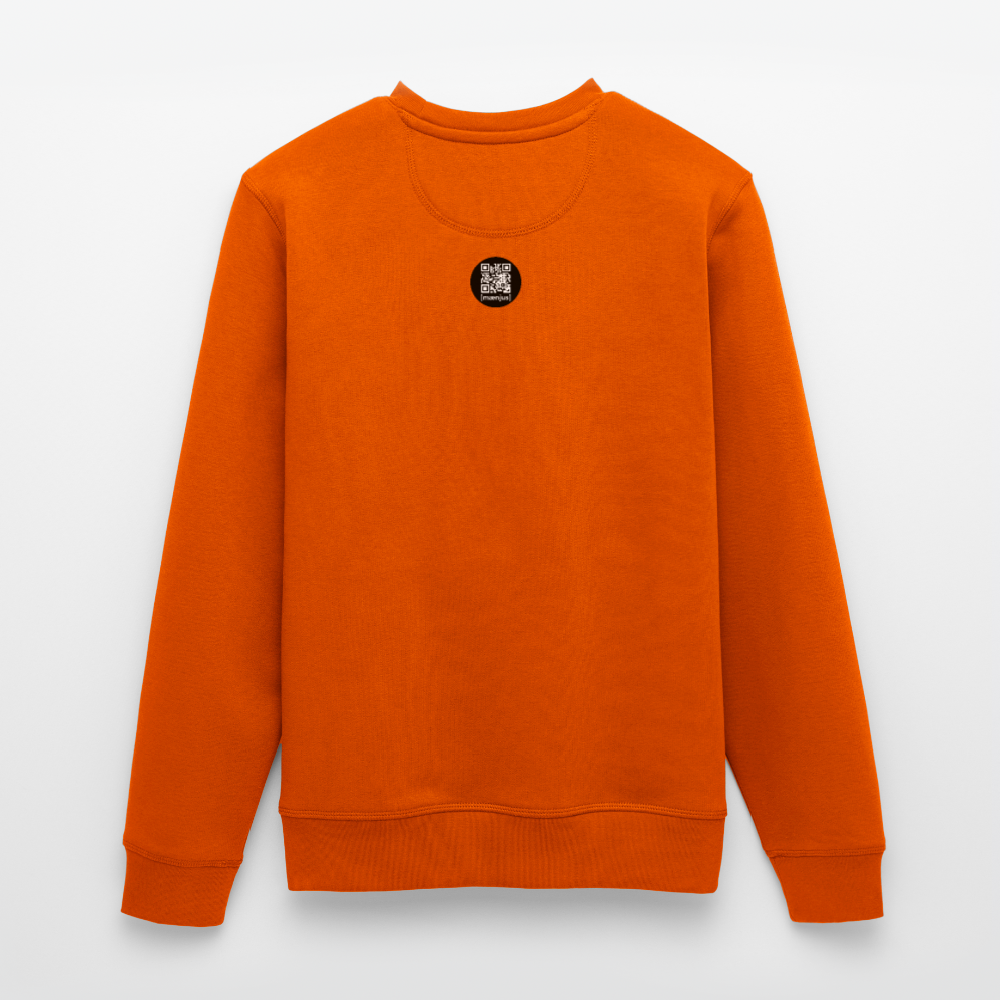 Unisex Bio-Sweatshirt mit BOO! PRINT - Tieforange