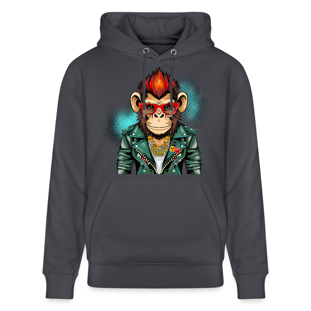 Unisex Hoodie mit MONKEY PRINT - Indigoblau