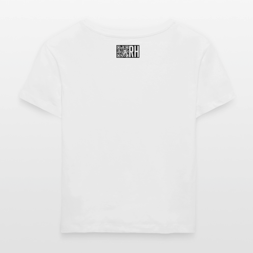 Relaxed Rundhals Frauen Bio-T-Shirt mit CREATIVE VIRUS INSIDE PRINT - Weiß