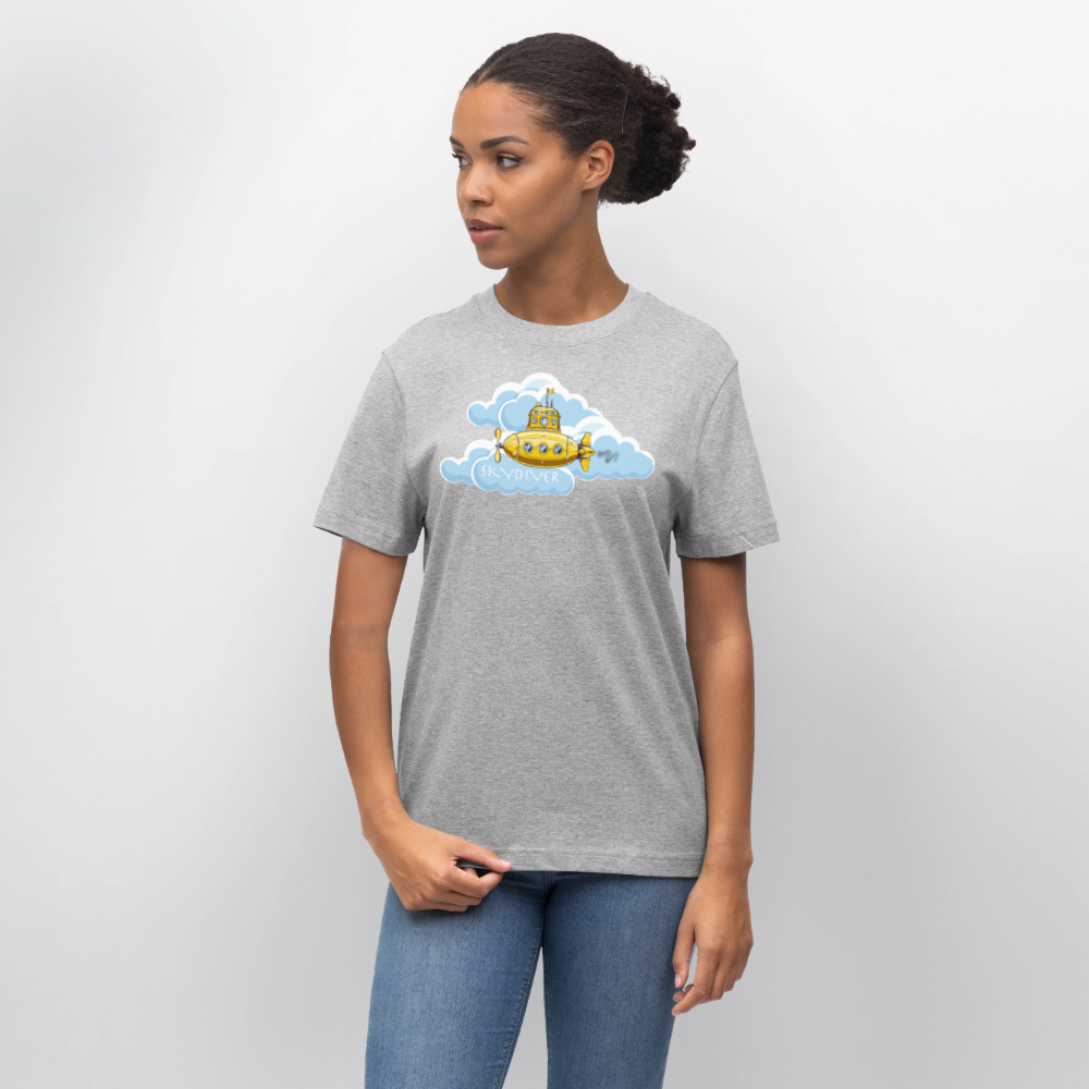 Unisex Bio-T-Shirt mit SKYDIVER PRINT - Grau meliert