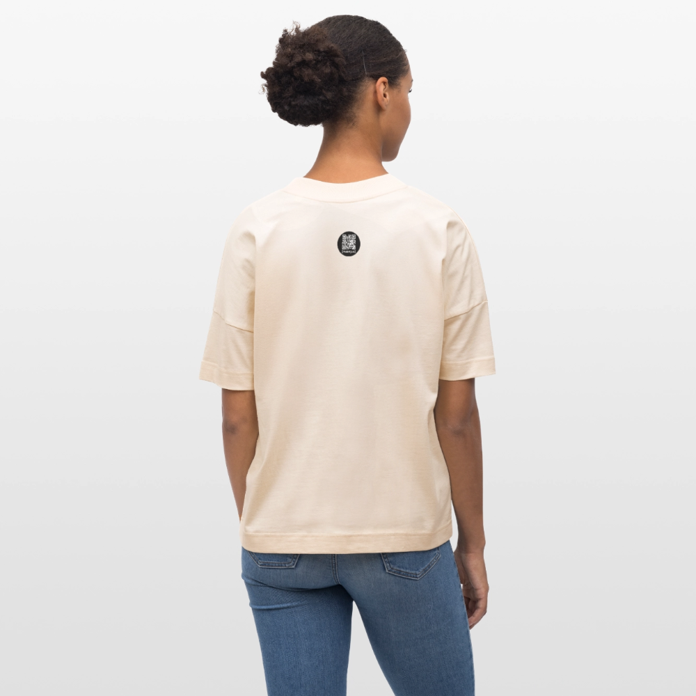 Oversized Unisex Bio T-Shirt mit KEEP CALM PRINT - Weißgrau