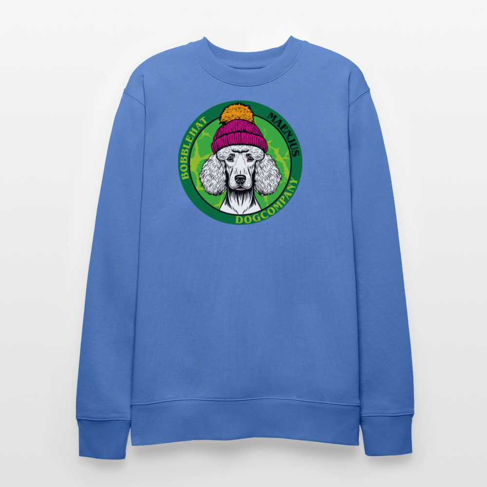 Unisex Bio-Sweatshirt mit BOBBLEHAT DOGCOMPANY PRINT - Blau