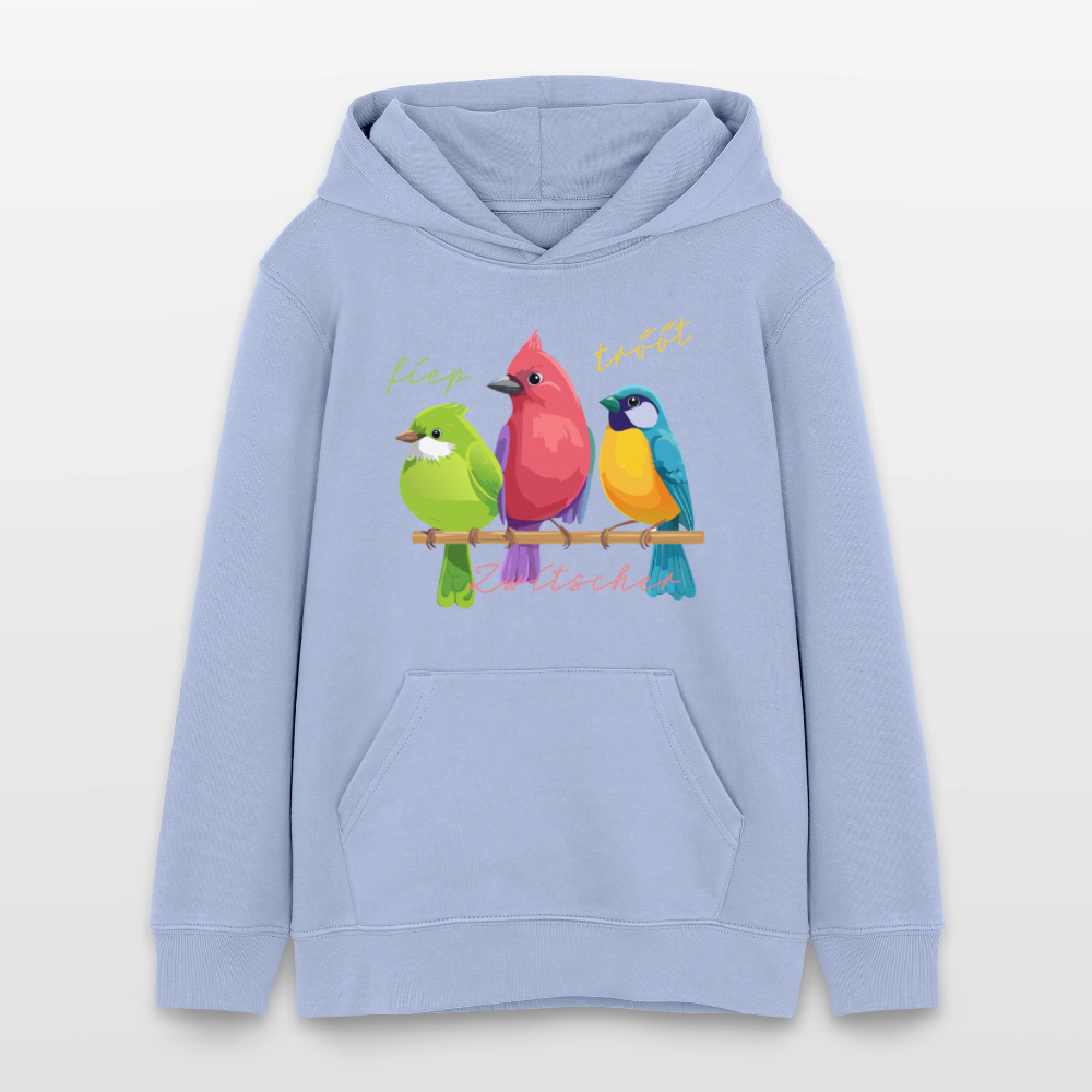 MNJS TEENS Bio-Hoodie mit ZWITSCHERGÄNG PRINT - Sky