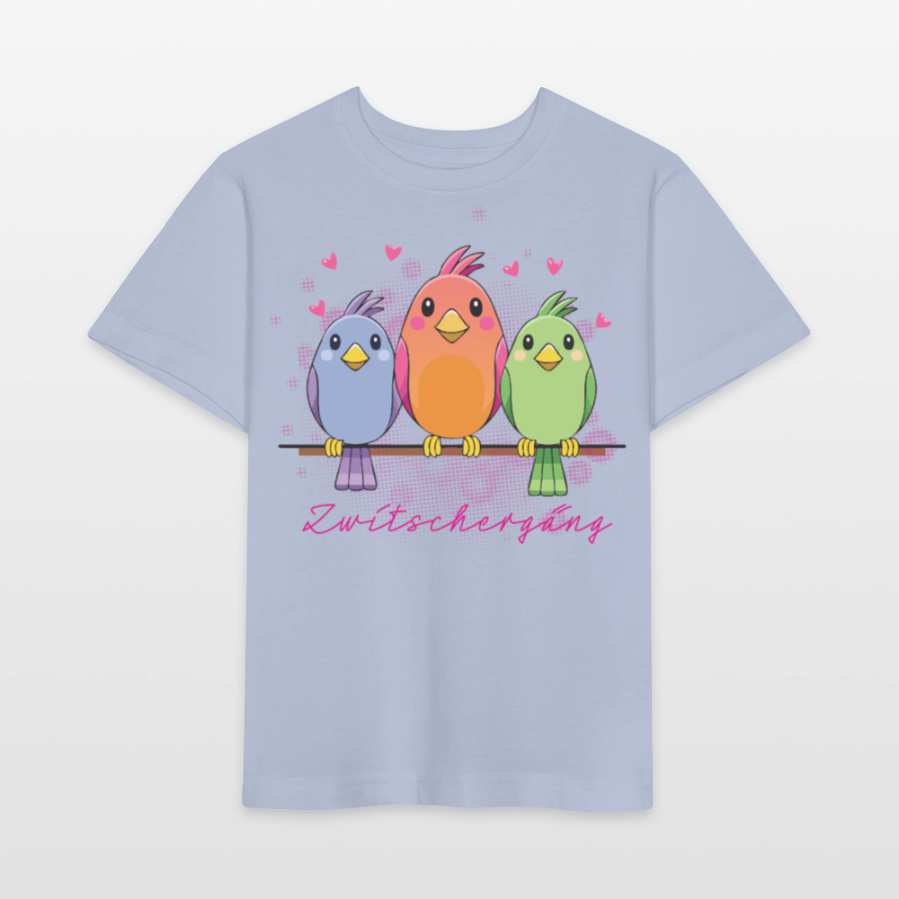 MNJS KIDS Bio T-Shirt mit ZWITSCHERGÄNG PRINT - Lavendel-Violett