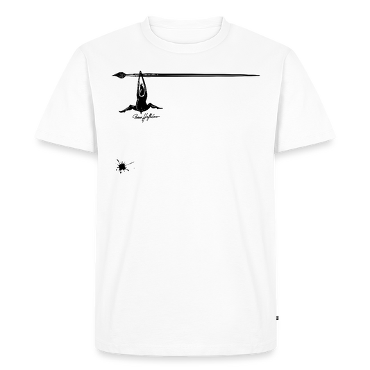 Männer Premium T-Shirt mit MÄNNLES PRINT - Weiß